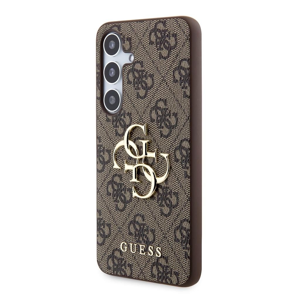 Samsung Galaxy S24 Guess PU 4G Metal Logo tok (Barna) - GUHCS24S4GMGBR