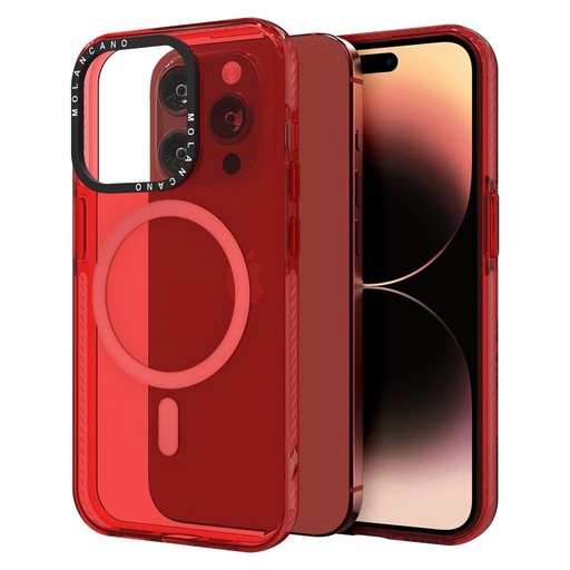 Apple iPhone 15 Plus MOLAN CANO rainbow TPU MAGSAFE hátlap tok (Piros)