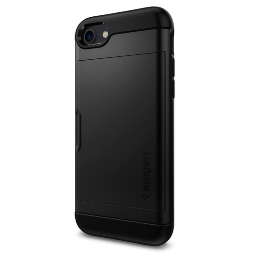 Apple iPhone 7 / iPhone 8 / iPhone SE 2020 / iPhone SE 2022 Spigen slim armor CS ütésálló hátlap tok (Fekete)