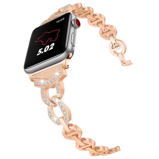 Apple Watch 6 (44mm) / Watch SE (44mm) / Watch 7 (45mm) / Watch 8 (45mm) Karkötő óraszíj design 3 rosegold