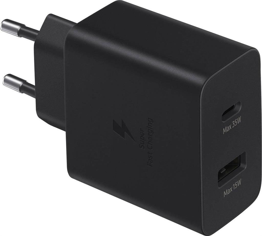 Samsung hálózati gyorstöltő 35W QC PD (Fekete)