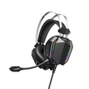XO GE-07 gamer sztereo fejhalljató mikrofonnal fekete