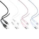 XO NB225 USB-C adatkábel (Fekete) – szilikon, kétszínű kivitel