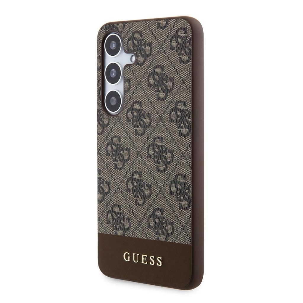Samsung Galaxy S24+ Guess PU 4G Stripe tok (Barna) - GUHCS24MG4GLBR