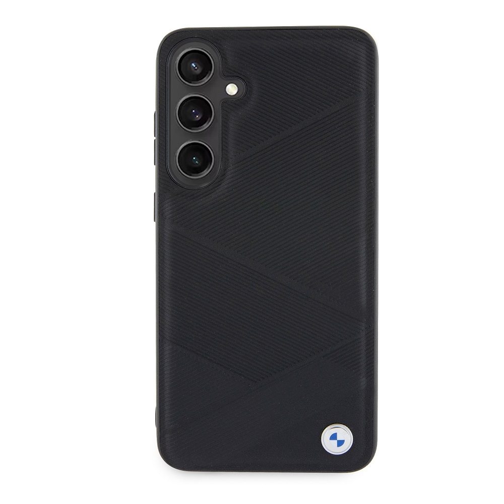 Samsung Galaxy S24+ BMW Signature Leather tok – Metal Logo (Fekete) - BMHCS24M23RCGPK