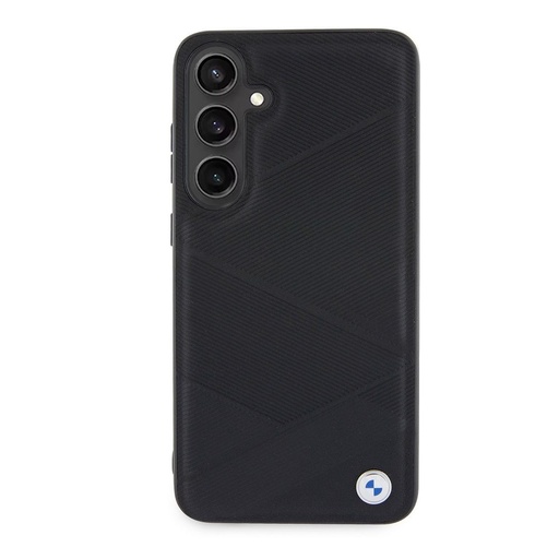 Samsung Galaxy S24+ BMW Signature Leather tok – Metal Logo (Fekete) - BMHCS24M23RCGPK