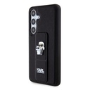 Samsung Galaxy S24 Karl Lagerfeld Saffiano Grip Stand Metal Logo tok (Fekete) – KLHCS24SGSAKCPK