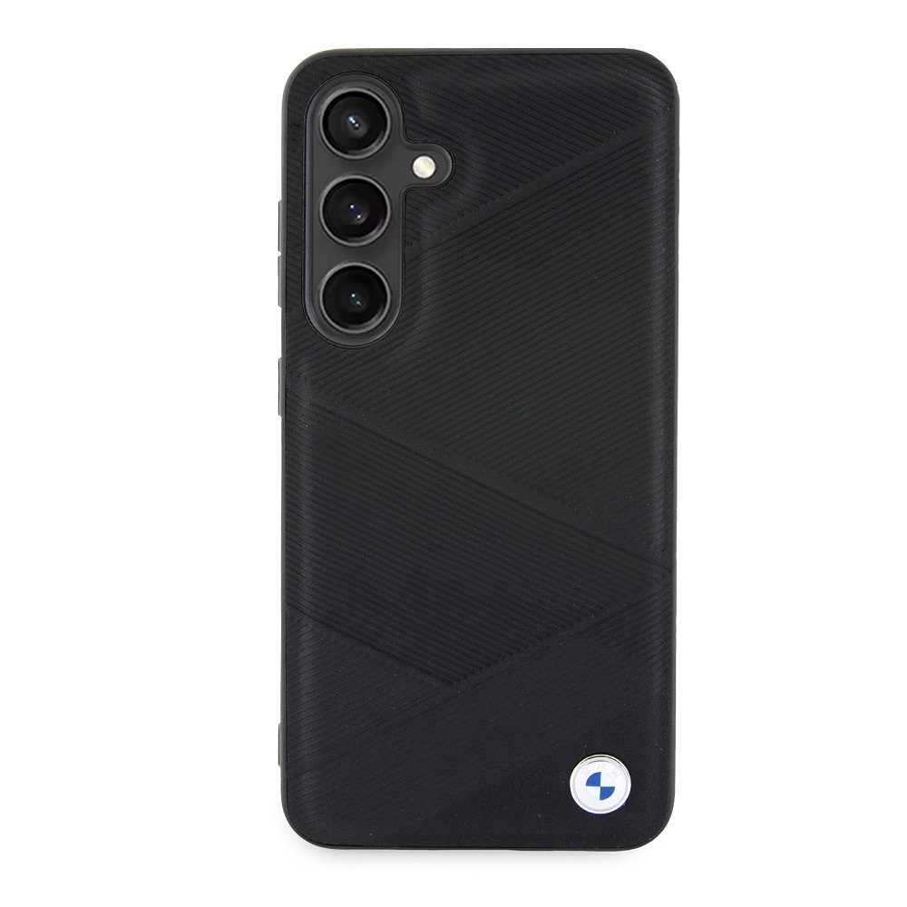 Samsung Galaxy S24 BMW Signature Leather tok – Metal Logo (Fekete) - BMHCS24S23RCGPK