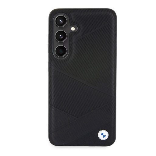 Samsung Galaxy S24 BMW Signature Leather tok – Metal Logo (Fekete) - BMHCS24S23RCGPK