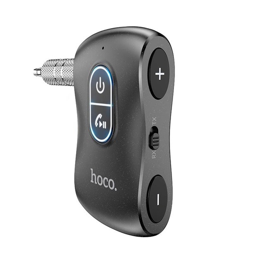 Hoco E73 3.5mm -es AUX csatlakozóval ellátott FM transmitter fekete