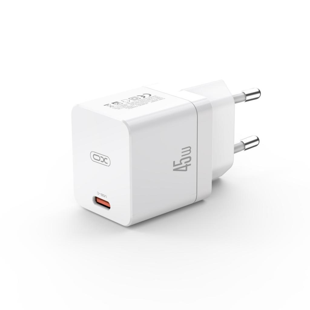 XO CE09 PD 45W gyorstöltő (Fehér) – USB-C csatlakozó