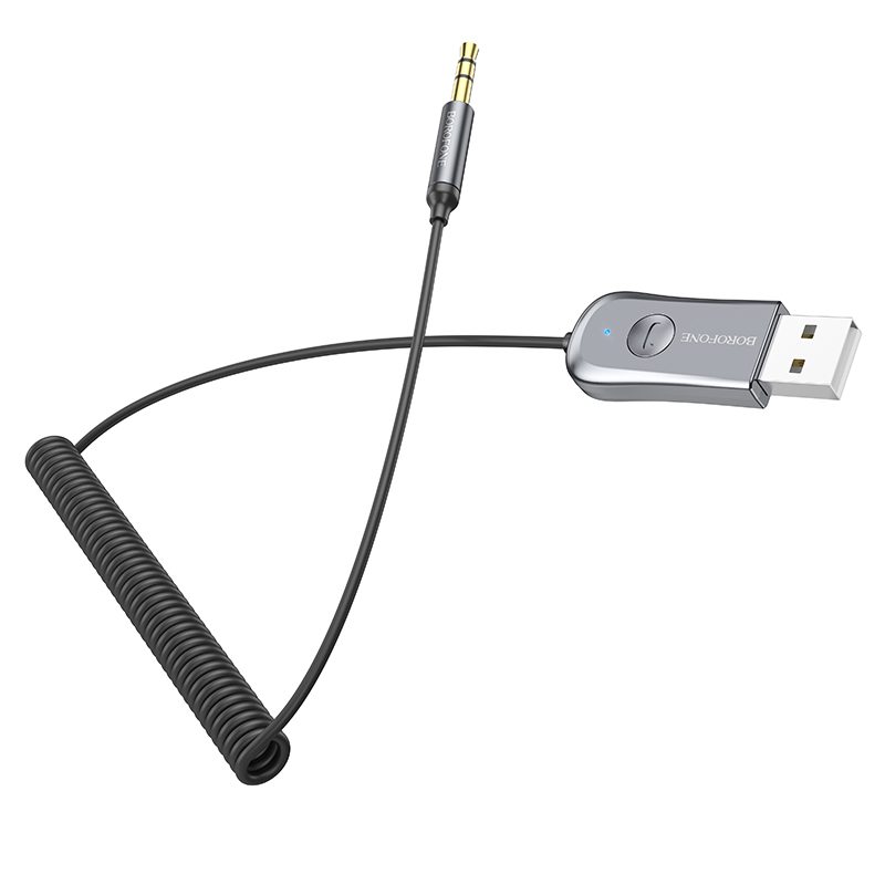 Borofone BC44 bluetooth adapter USB-A-Jack 3,5mm szürke