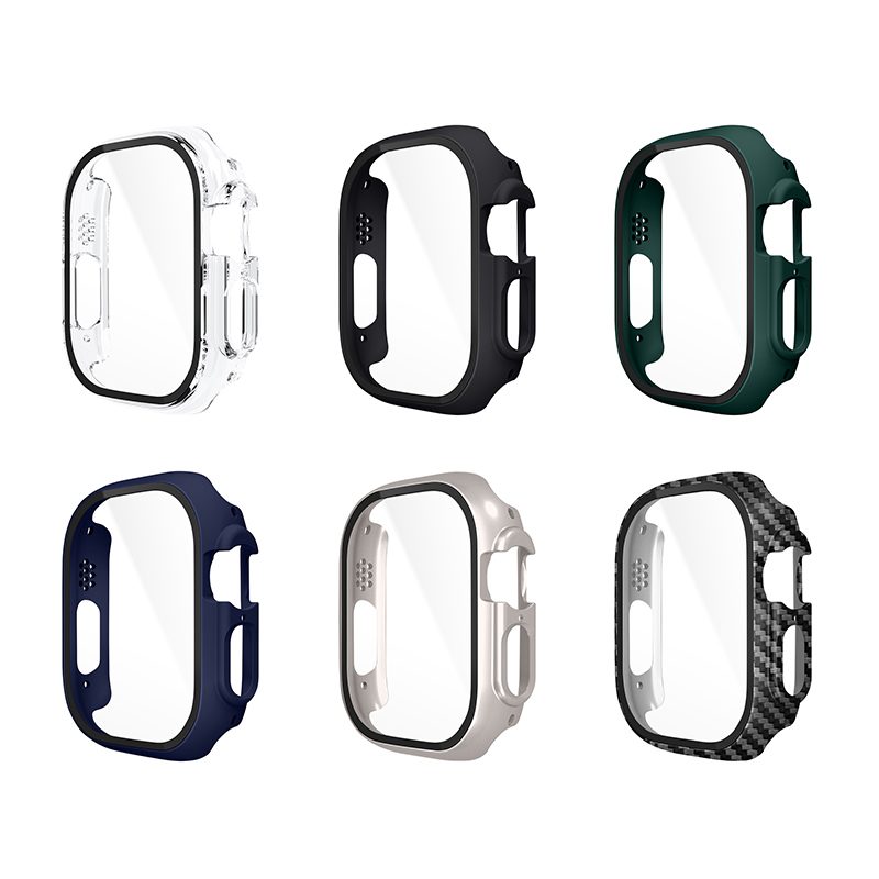 Apple Watch Ultra Hoco WS6 Shadow series tok integrált kijelzővédővel (Fekete)