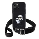 Apple iPhone 14 Karl Lagerfeld Saffiano Crossbody Karl and Choupette NFT tok (Fekete) – KLHCP14SCSAKCPMK
