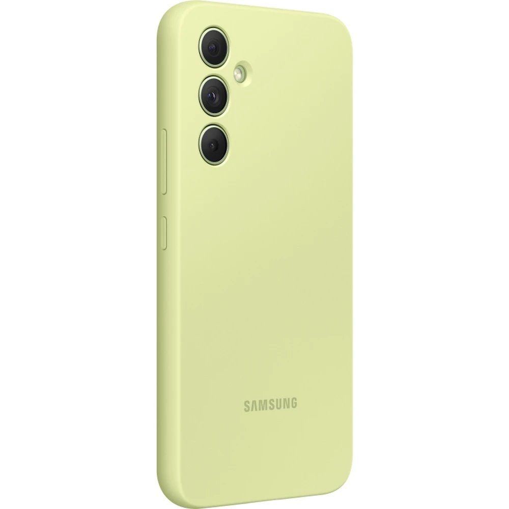Samsung Galaxy A54 5G Silicone Cover tok szíjjal (Lime zöld)