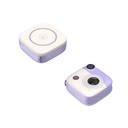 XO PR223 power bank 10000 mAh (Lila–Fehér) – mágneses, mini, kamerás kivitel, digitális kijelző