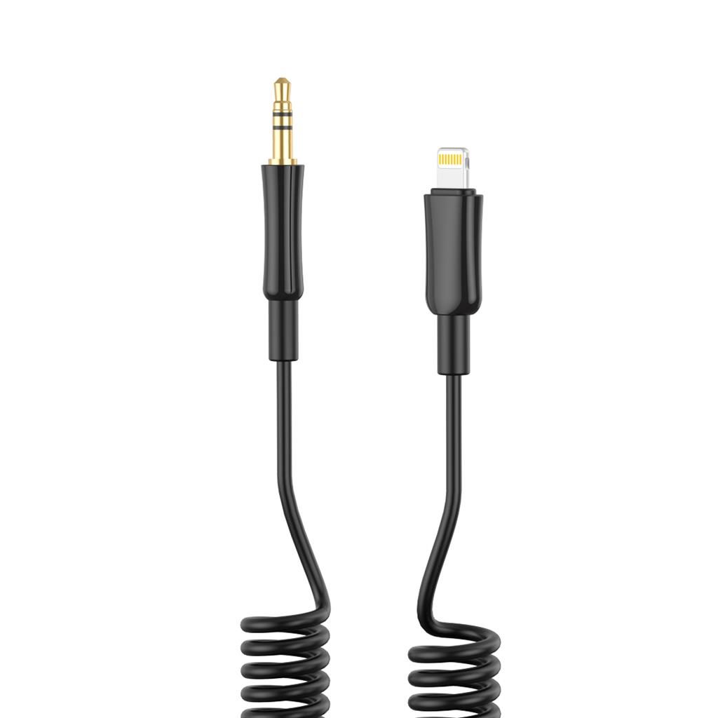 XO NB-R255A Lightning audio adapter (Fekete) – Lightning–3.5 mm