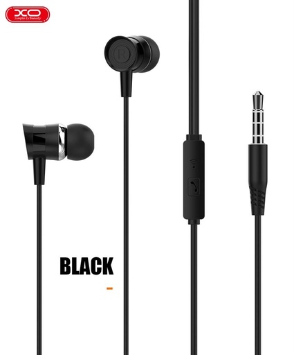 XO EP20 vezetékes fülhallgató, mikrofonnal, 3,5mm Jack csatlakozóval fekete