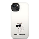 Apple iPhone 14 Plus Karl Lagerfeld Liquid Silicone Choupette NFT tok (Fehér) – KLHCP14MSNCHBCH