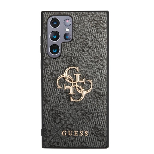 Samsung Galaxy S23 Ultra Guess PU 4G Metal Logo tok (Szürke) - GUHCS23L4GMGGR