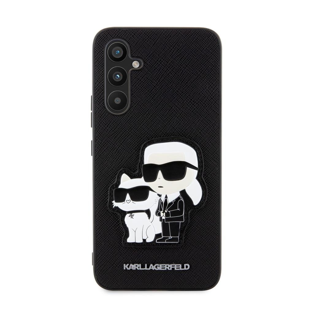 Samsung Galaxy A34 5G Karl Lagerfeld PU Saffiano Karl and Choupette NFT tok (Fekete) – KLHCA34SANKCPK