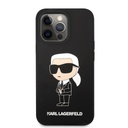Apple iPhone 13 Pro Karl Lagerfeld Liquid Silicone Ikonik NFT tok (Fekete) – KLHCP13LSNIKBCK