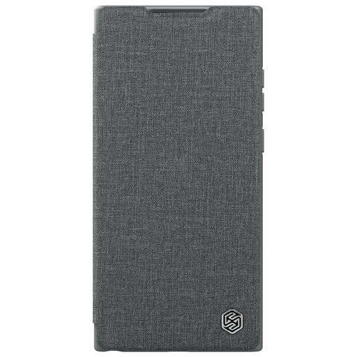 Samsung Galaxy S23 Ultra Nillkin Qin cloth pro kameravédős szövet notesz tok (Szürke)