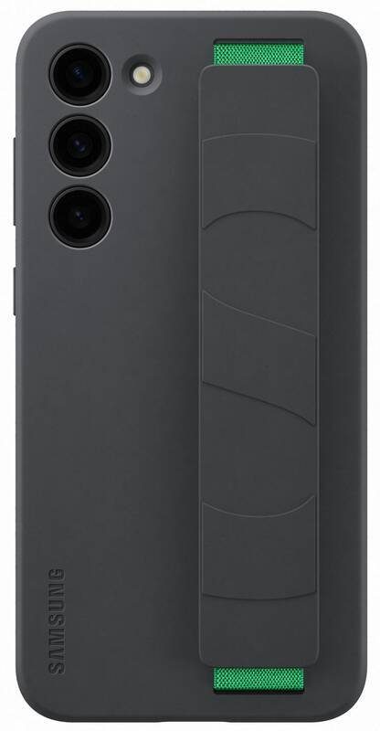 Samsung Galaxy S23 Plus Silicone Cover tok szíjjal (Fekete)
