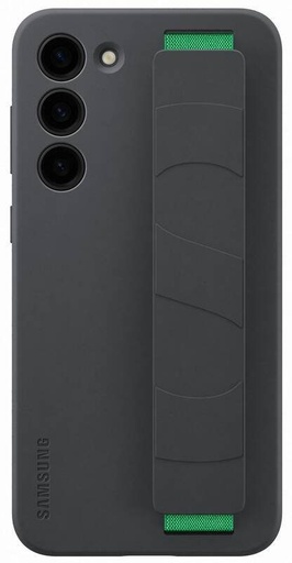 Samsung Galaxy S23 Plus Silicone Cover tok szíjjal (Fekete)