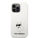 Apple iPhone 13 Pro Karl Lagerfeld Liquid Silicone Choupette NFT tok (Fehér) – KLHCP13LSNCHBCH