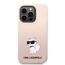 Apple iPhone 14 Pro Karl Lagerfeld Liquid Silicone Choupette NFT tok (Rózsaszín) – KLHCP14LSNCHBCP