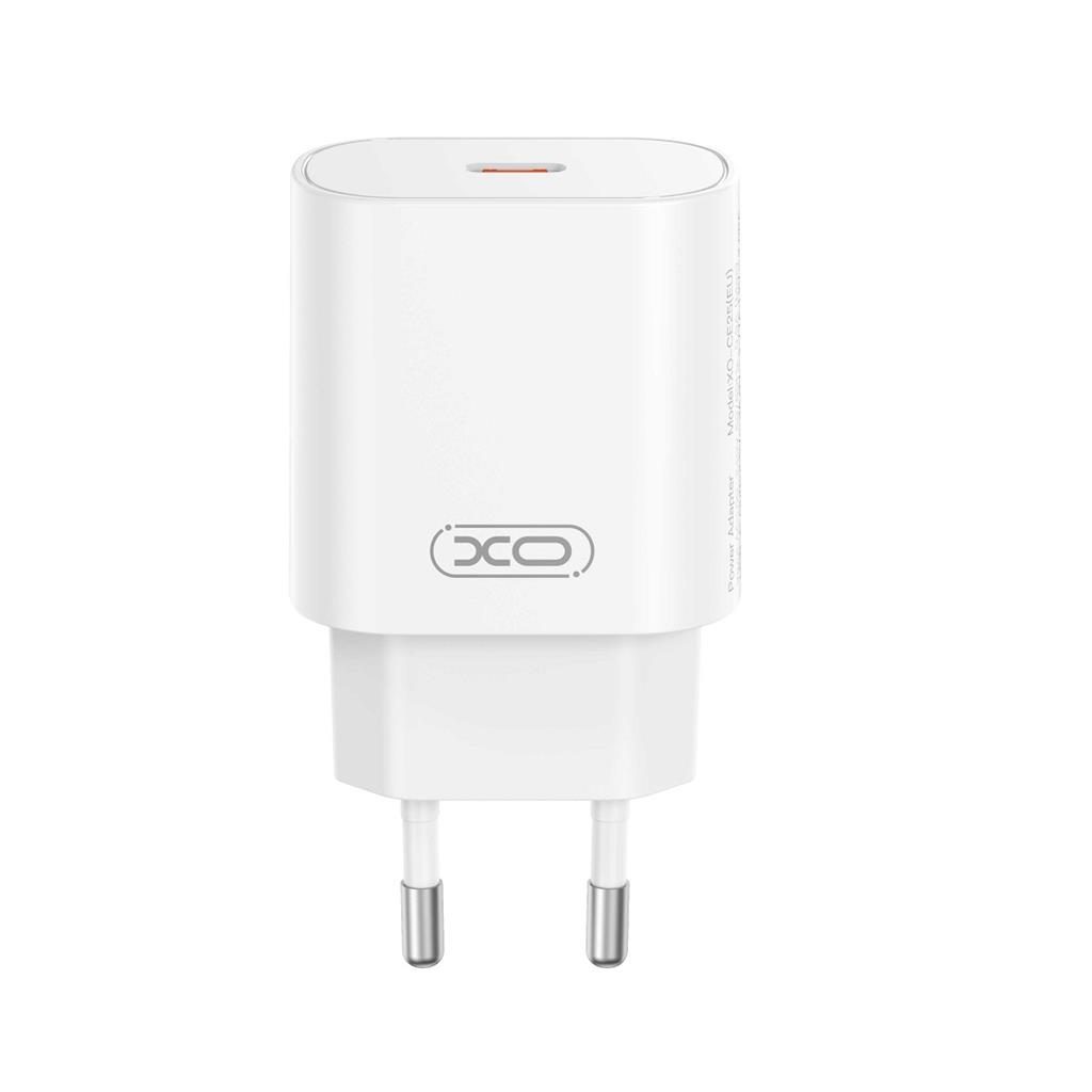 XO CE25 PD 25W gyorstöltő (Fehér) – USB-C csatlakozó