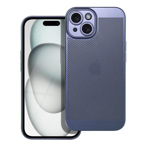 Apple iPhone 15 Breezy lyukacsos műanyag hátlap tok (Kék)