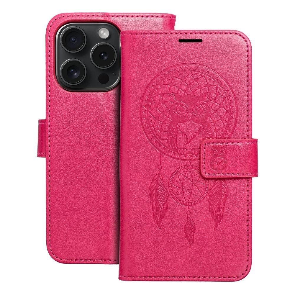 Apple iPhone 15 Pro Forcell MEZZO nyitható tok (Magenta)