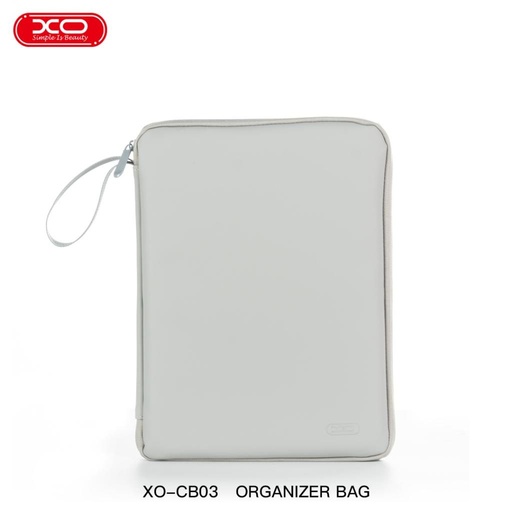 XO CB03 táska 10,9" képernyőátlóval rendelkező táblagéphez, belső zsebbel a különféle kiegészítők tárolására (Szürke)