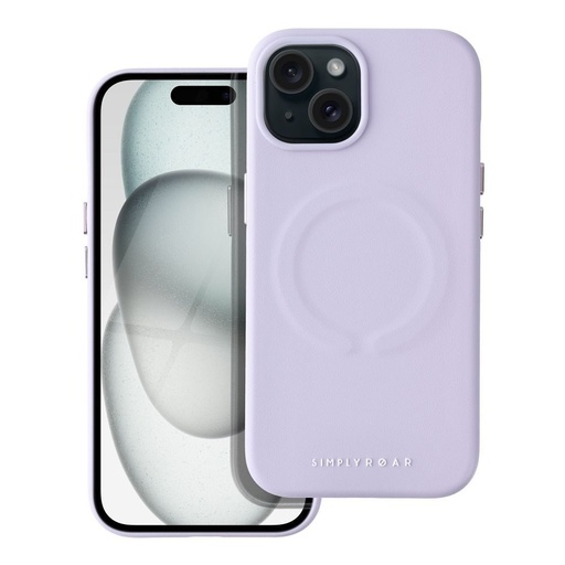 Apple iPhone 15 Roar Leather magsafe hátlap tok (Lila)