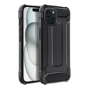 Apple iPhone 15 armor ütésálló hátlap tok fekete (Fekete)