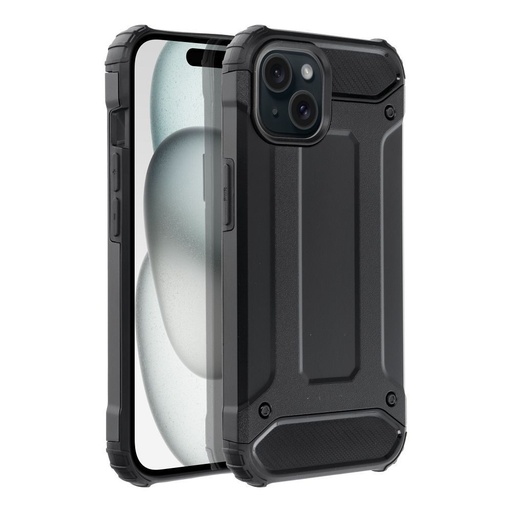 Apple iPhone 15 armor ütésálló hátlap tok fekete (Fekete)