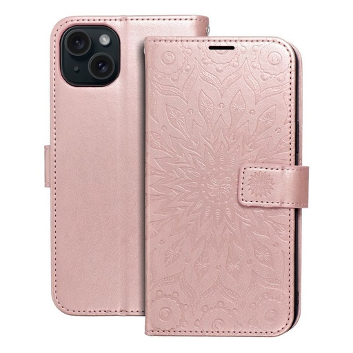 Apple iPhone 15 Plus Forcell MEZZO nyitható tok (Rosegold)