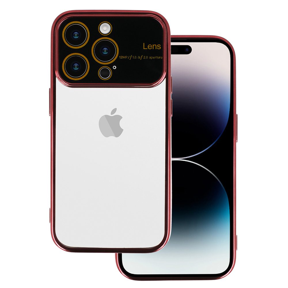 Samsung Galaxy A15 4G / Galaxy A15 5G electro lens kamera sziget védő hátlap tok (Piros)