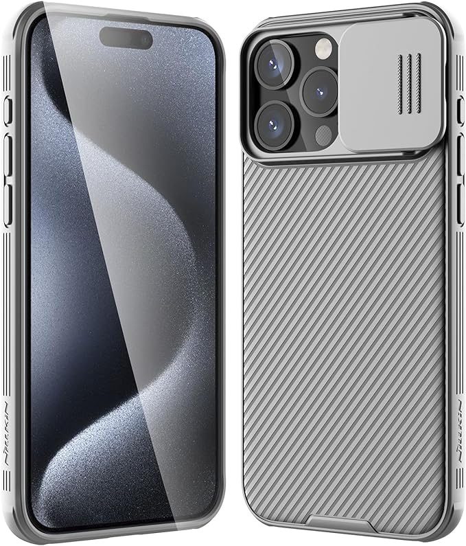 Apple iPhone 15 Pro Nillkin Camshield Pro hátlap tok (Szürke)