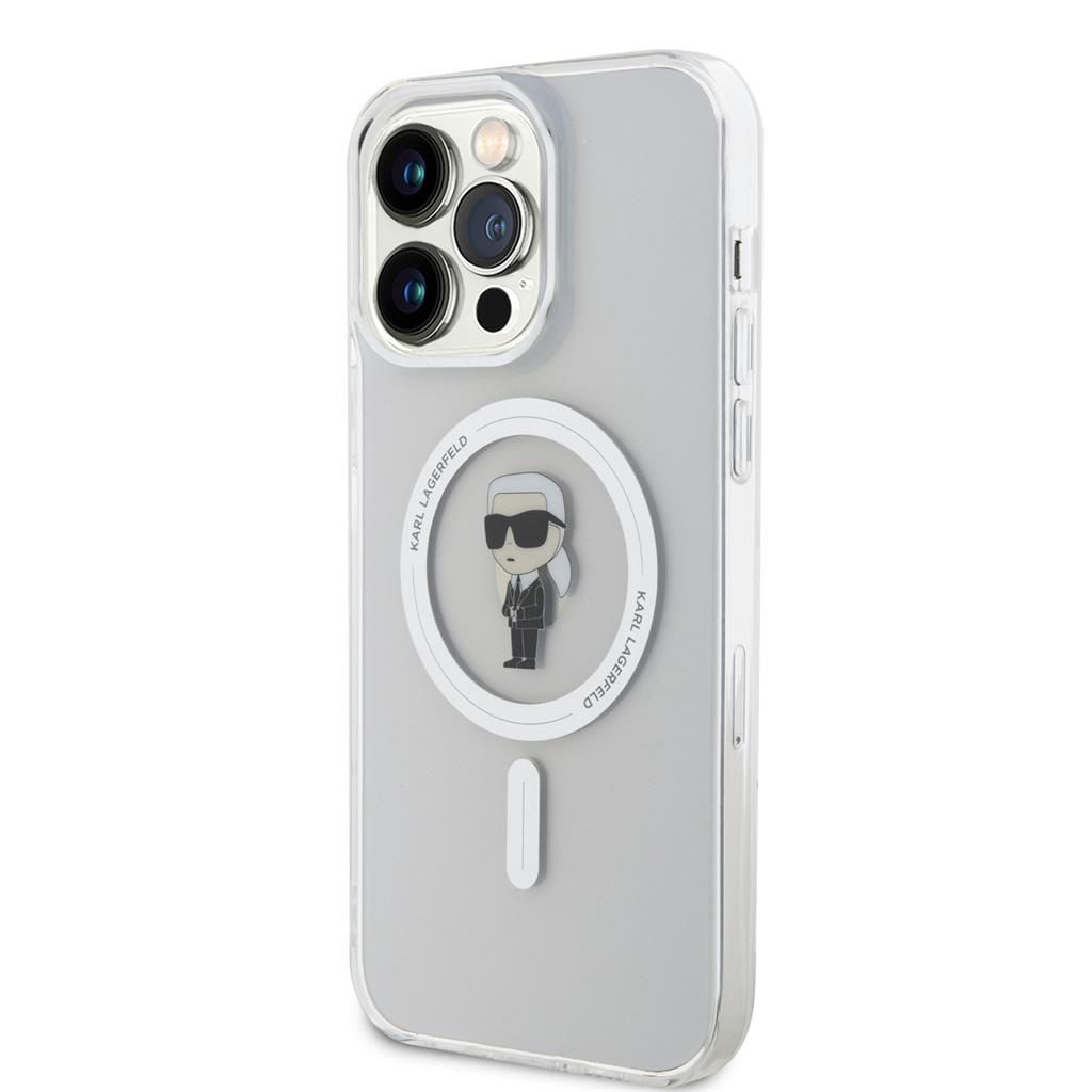 Apple iPhone 15 Pro Max Karl Lagerfeld IML Ikonik MagSafe tok (Átlátszó) – KLHMP15XHFCKNOT
