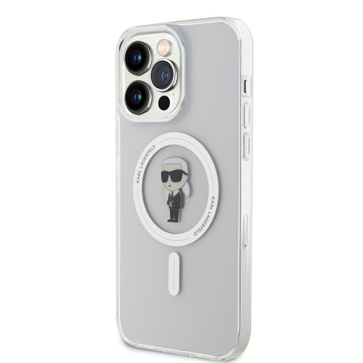 Apple iPhone 15 Pro Max Karl Lagerfeld IML Ikonik MagSafe tok (Átlátszó) – KLHMP15XHFCKNOT
