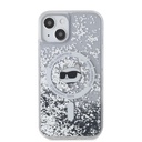 Apple iPhone 15 Karl Lagerfeld Liquid Glitter Choupette Head MagSafe tok (Átlátszó) – KLHMP15SLGCHSGH
