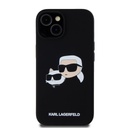 Apple iPhone 15 Black Karl Lagerfeld Liquid Silicone Double Heads MagSafe tok (Fekete) – KLHMP15SSKCHPPLK
