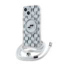 Apple iPhone 15 Karl Lagerfeld IML Monogram Crossbody K&CH Heads MagSafe tok (Átlátszó) – KLHMP15SHCKCKLCT