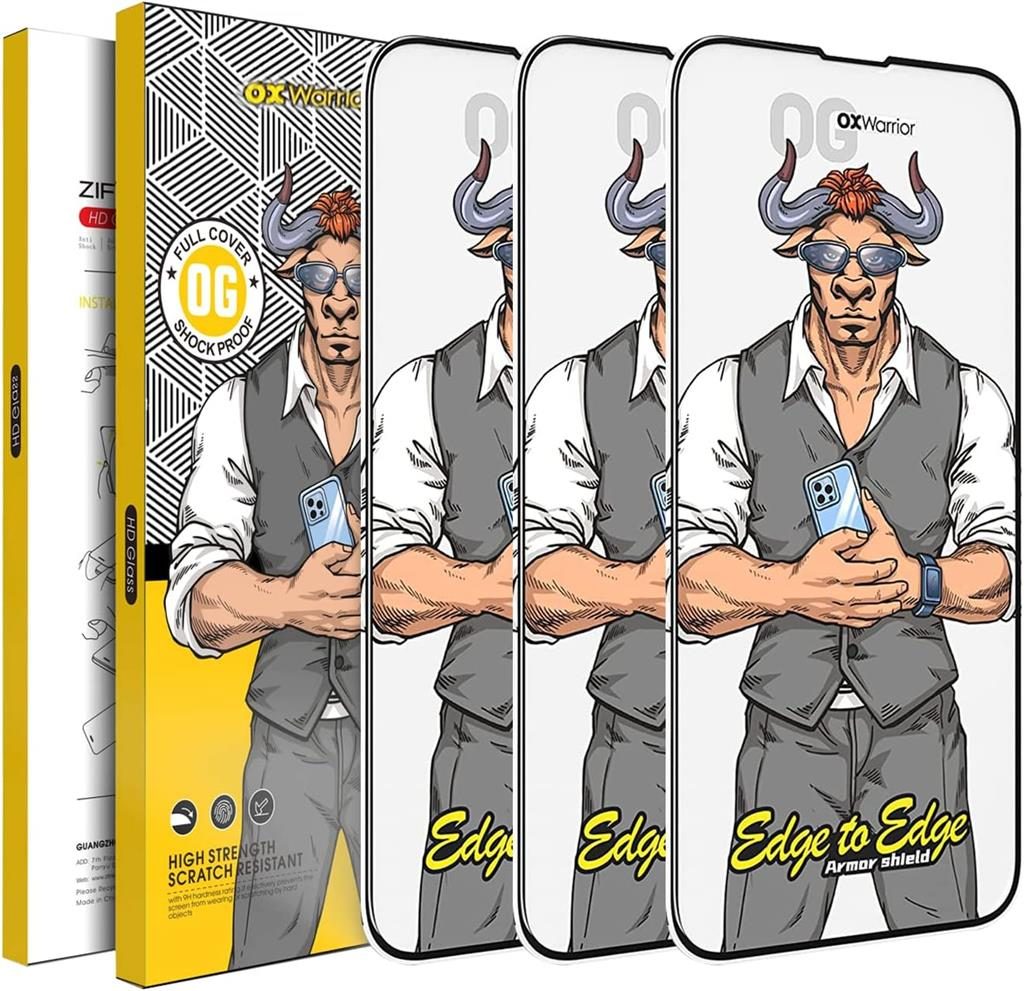 Samsung Galaxy S24 Plus OX Warrior Edge ujjlenyomat olvasó kompatibilis prémium üvegfólia átlátszó (fekete peremmel)