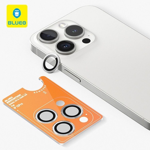 Apple iPhone 15 Pro Max BLUEO metal frame kamera védő szürke
