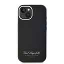 Apple iPhone 15 Karl Lagerfeld Grained PU Hotel RSG tok (Fekete) – KLHCP15SPGWCMKHK