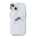 Apple iPhone 15 Karl Lagerfeld IML K&CH Heads Metal Frame MagSafe tok (Átlátszó) – KLHMP15SHLSKCH